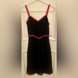 Betsey Johnson Black Dress with Pink Details